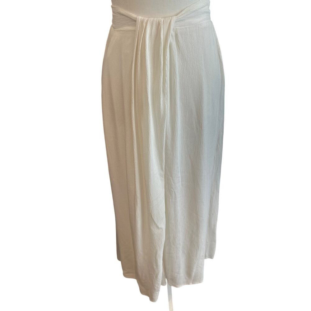 Final Touch Front‑Slit White Maxi Skirt – Small